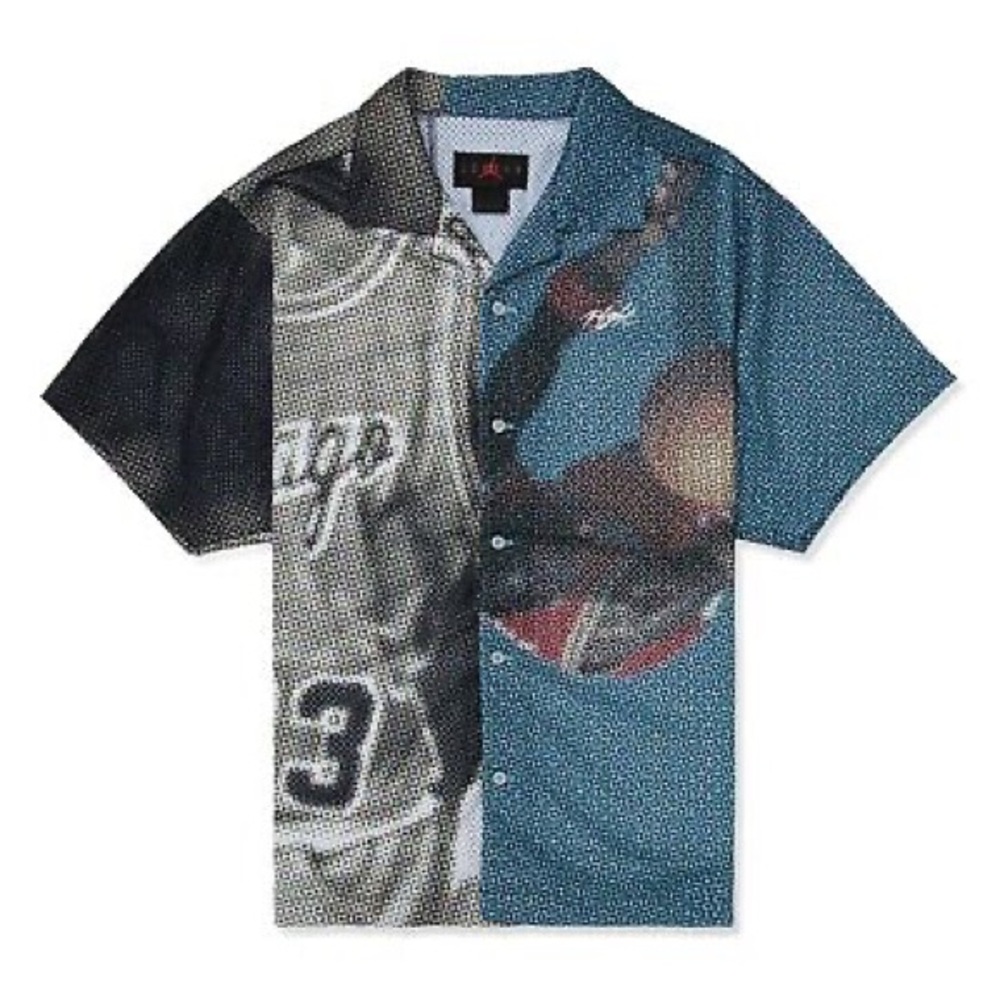 AIR JORDAN FLIGHT HERITAGE BUTTON DOWN GRAPHIC SHIRT